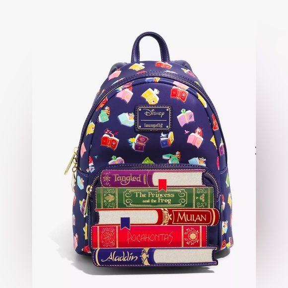 Other - Disney Loungefly Purple Backpack with Book Design